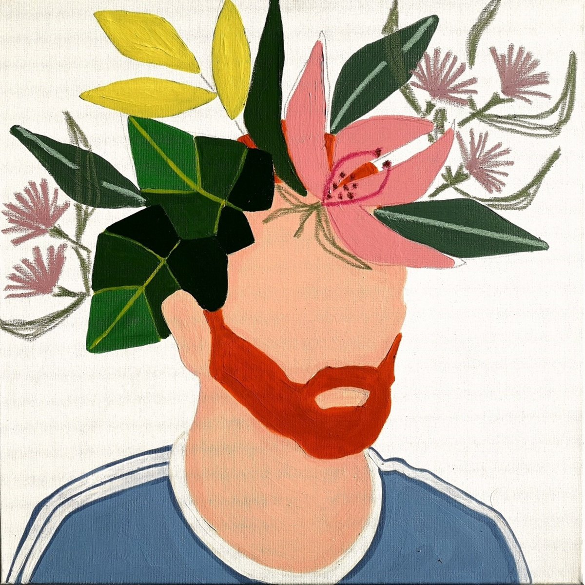 Urban And Pop Portrait Painting By Marisa Anon, 20 X 20", Van Gogh With Sports Jersey, Original Artwork