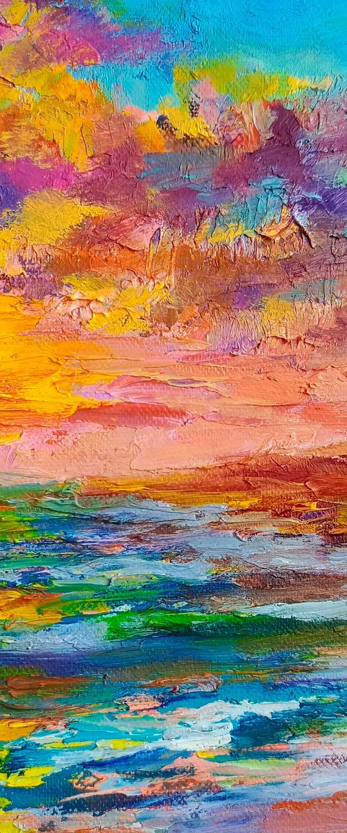 Sea waves landscape by Anastasia Art Line