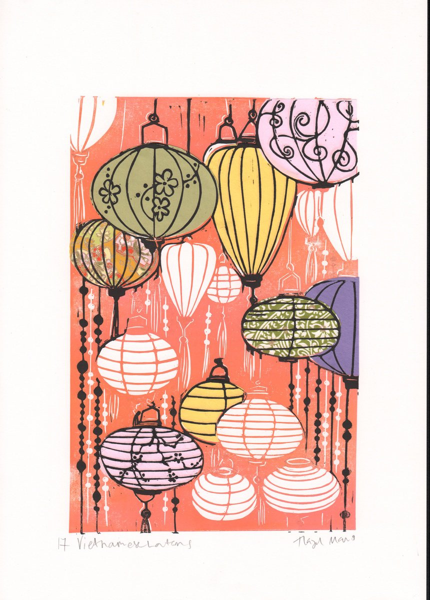 Vietnamese Lanterns No.17 by Hazel McNab