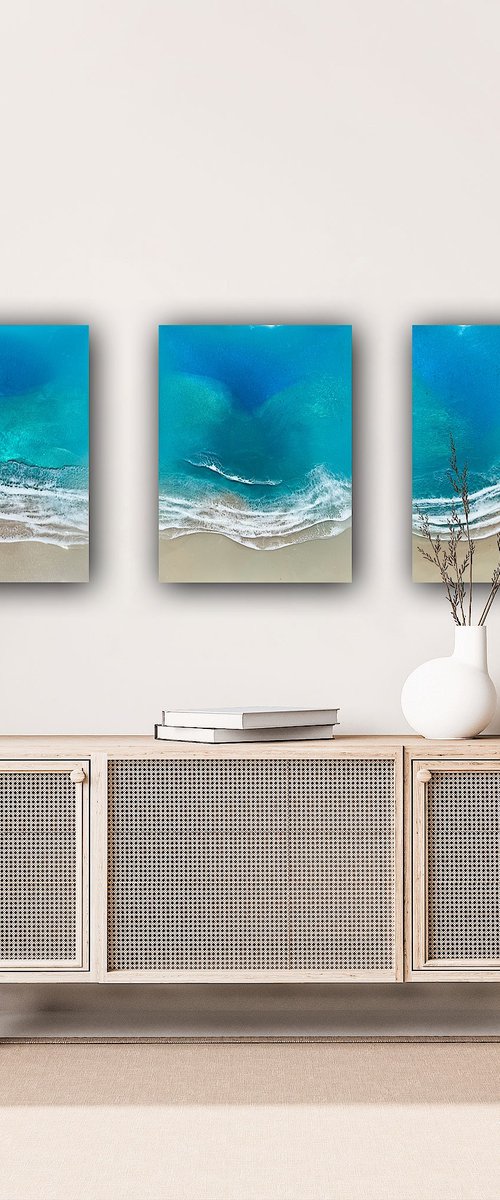 Soothing Ocean - Seascape Painting by Ana Hefco