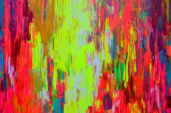 55x31.5'' FREE SHIPPING Large Ready to Hang Abstract Painting - XXXL Huge Colourful Modern Abstract Big Painting, Large Colorful Painting - Ready to Hang, Hotel and Restaurant Wall Decoration, Happy Gypsy Dance