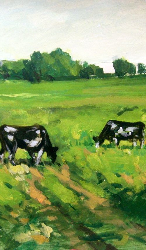 Two cows.  42X29.5cm by Vitaliy Koriakin