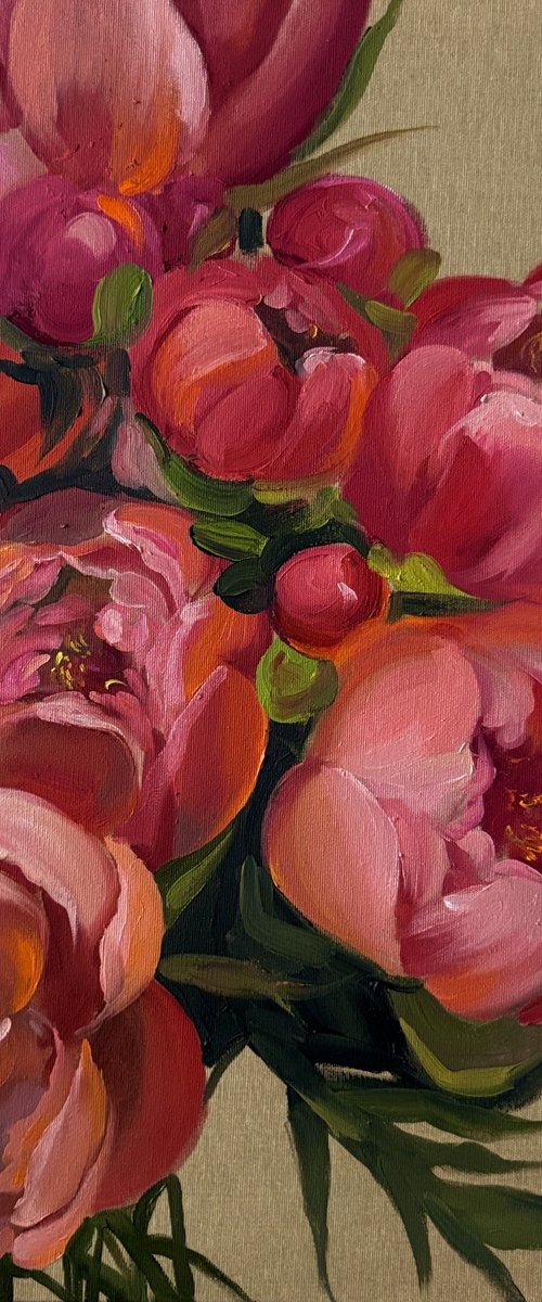 Red Peonies by Olena Hromova
