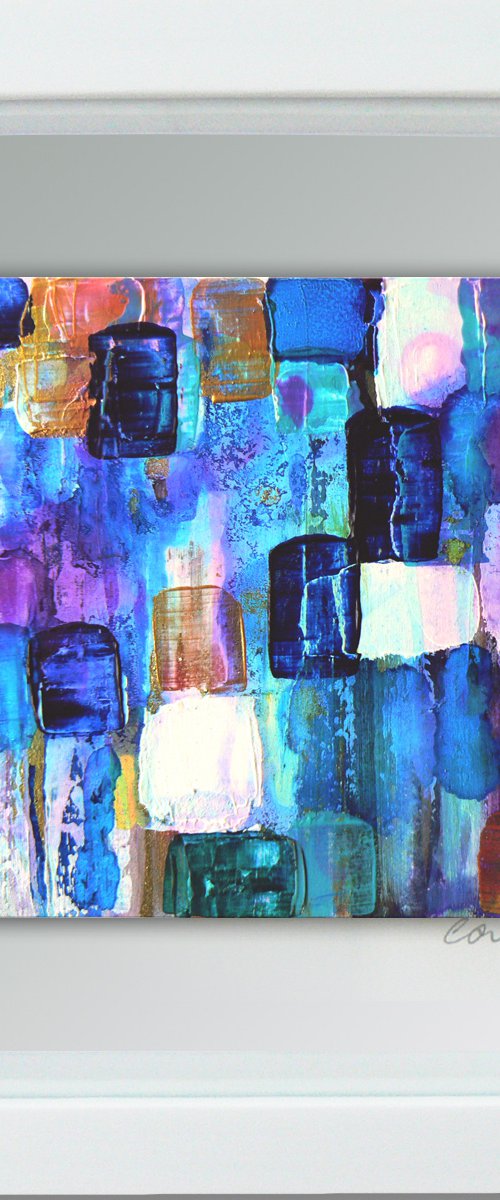 Framed ready to hang original abstract  - Byzantium by Carolynne Coulson