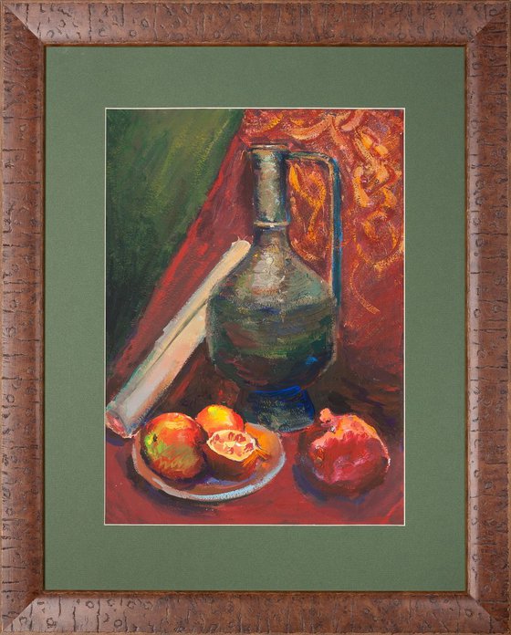 Still life with pomegranate