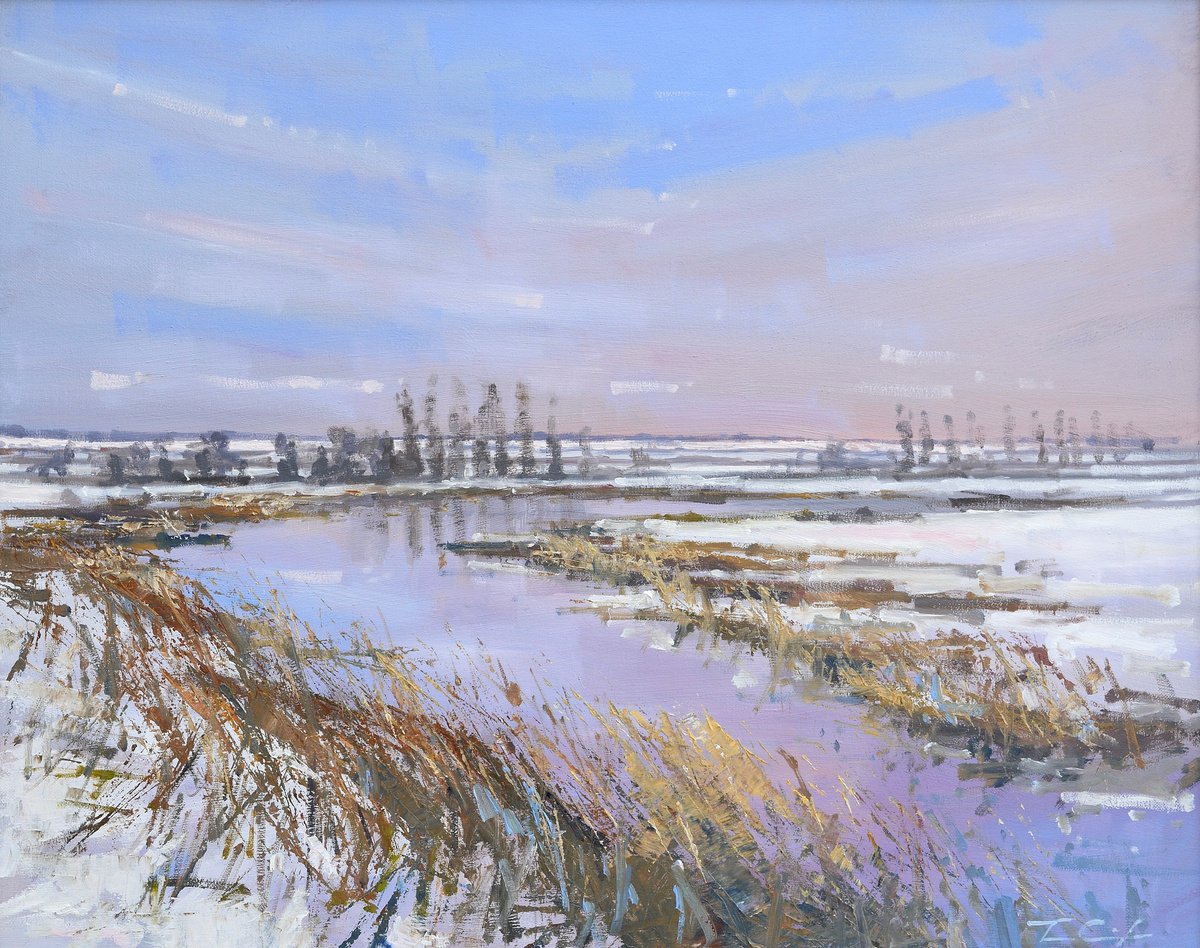 Winter River. By Tom Cringle, 23 X 19, Artwork For Sale On Artfinder