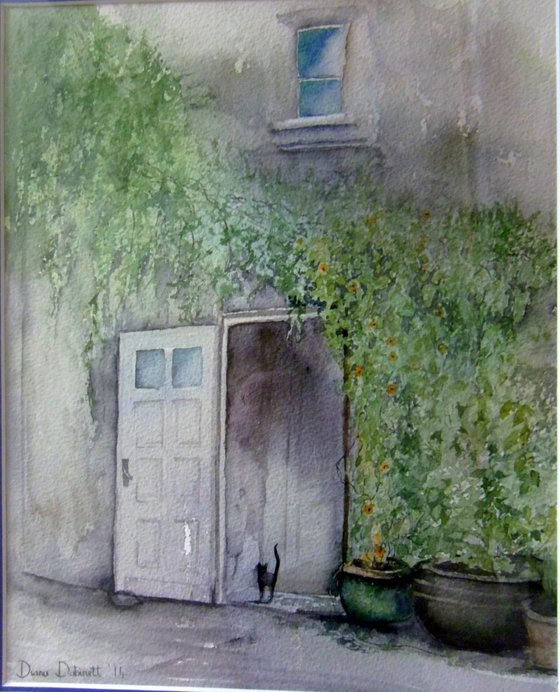 The courtyard door