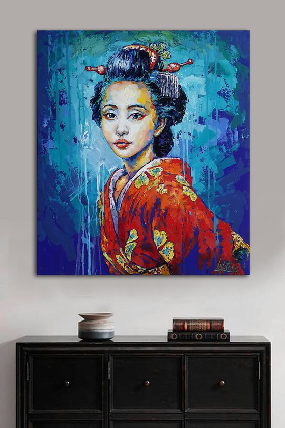 Portrait of a girl in a kimono - Japan Breath