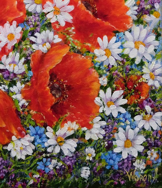 Poppies with Wildflowers.