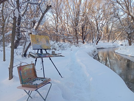 A sunny day on the Chertanovka River
