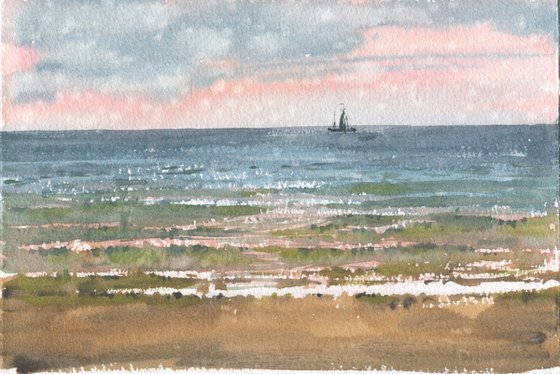 Seascape watercolor