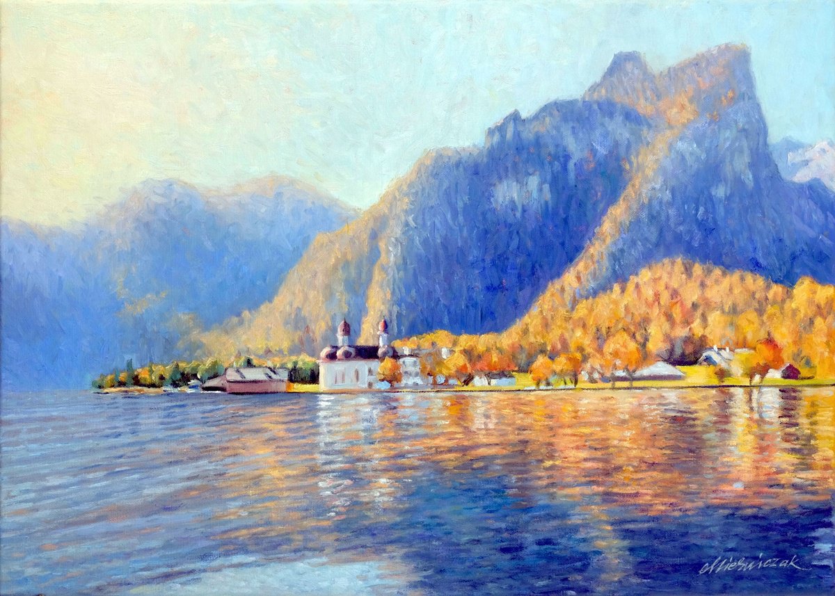 St. Bartholoma 2. (Konigssee / Bavaria) By Richard Mierniczak, 28 X 20, Artwork For Sale On Artfinder
