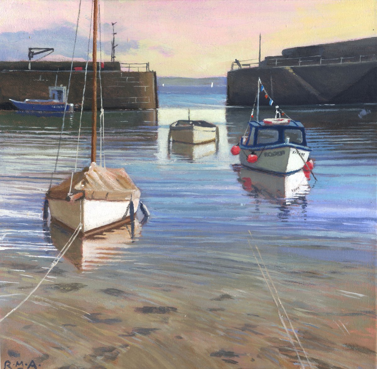 Cornish Harbours - Mousehole 5 by Russell Aisthorpe