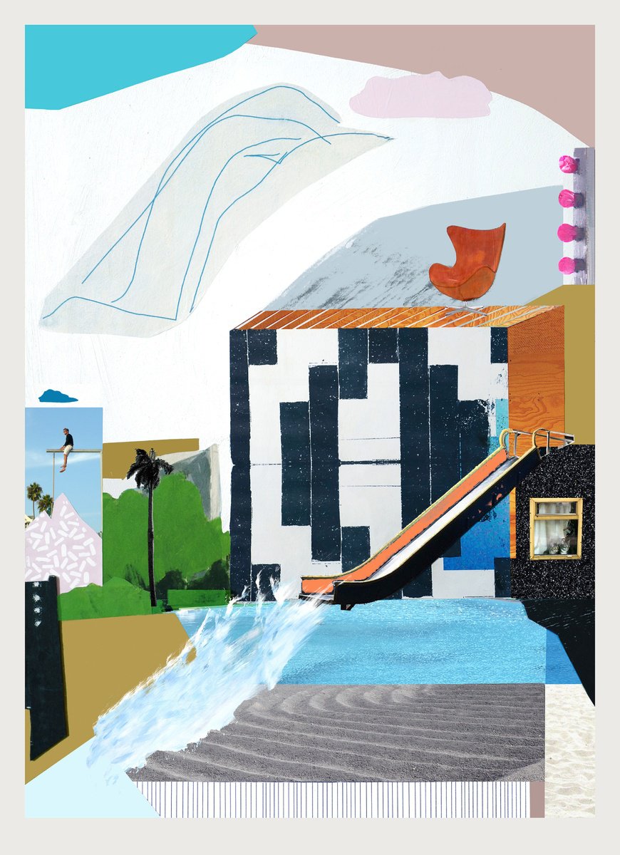 Abstract Cityscapes Screenprint By Bonnie And Clyde, 20 X 27, Another Perspective, Original Artwork