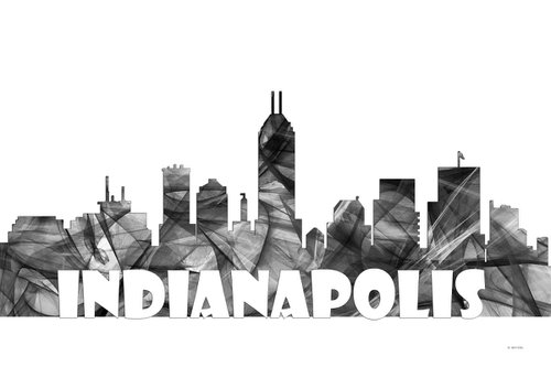 Indianapolis Skyline BG2 by Marlene Watson