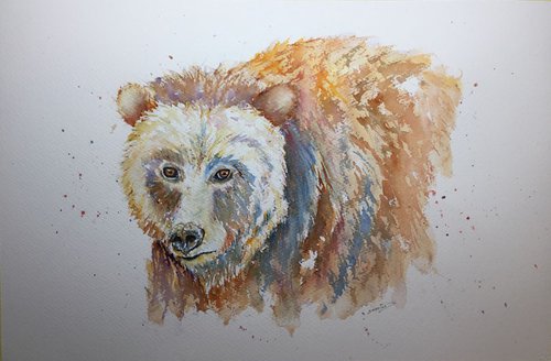 Grizzly portrait by Sabrina’s Art