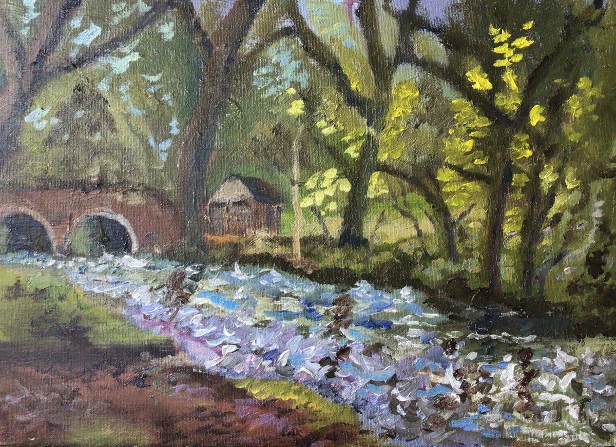 Impressionistic Landscape Oil Painting By Julian Lovegrove Art, 14 X 10", Aberglaslyn River, Snowdonia, Original Artwork