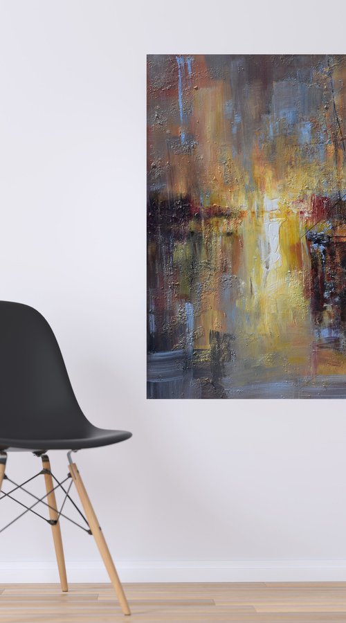 " Harbor of destroyed dreams - I Believe " (W 100 x H 100 cm) SPECIAL PRICE!!! by Ivan  Grozdanovski