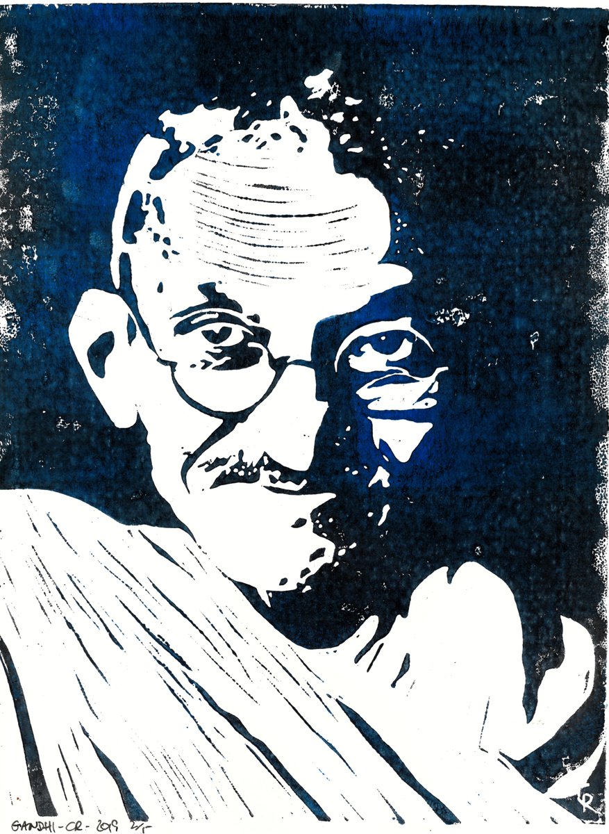 Dead And Known - Mahatma Gandhi by Reimaennchen - Christian Reimann