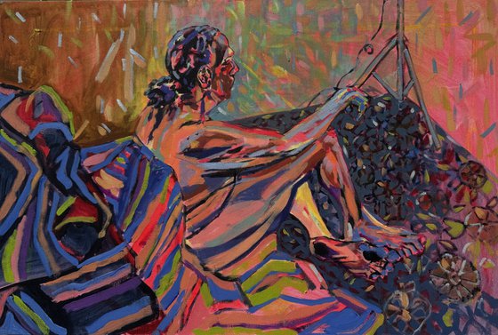 Shimmering Nude Relaxing
