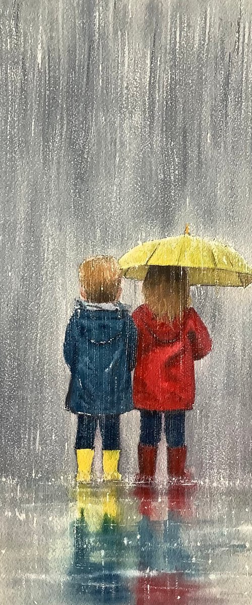 Rainy Day, can I share the umbrella! by Darren Carey