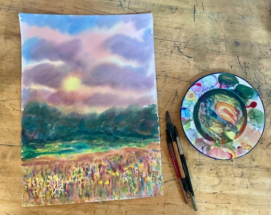 Millook Meadow at Sunset