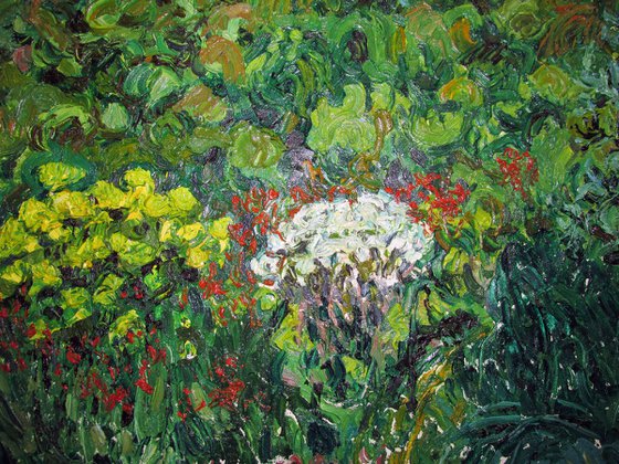 Summer Highland landscape with vegetation