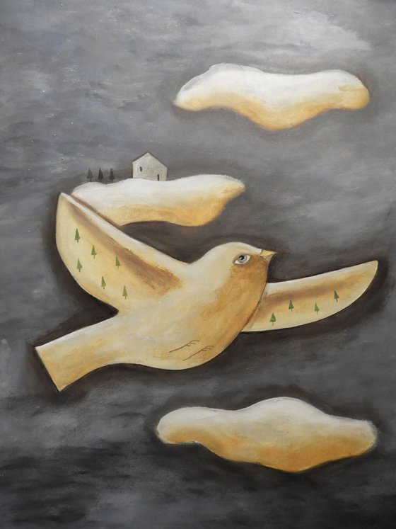 The flying bird