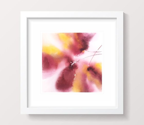 Pink flowers painting set