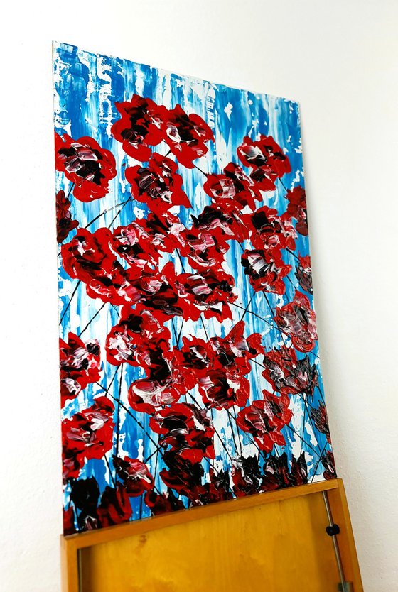 Poppies On Blue 2
