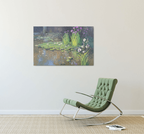 Water Lilies and Irises