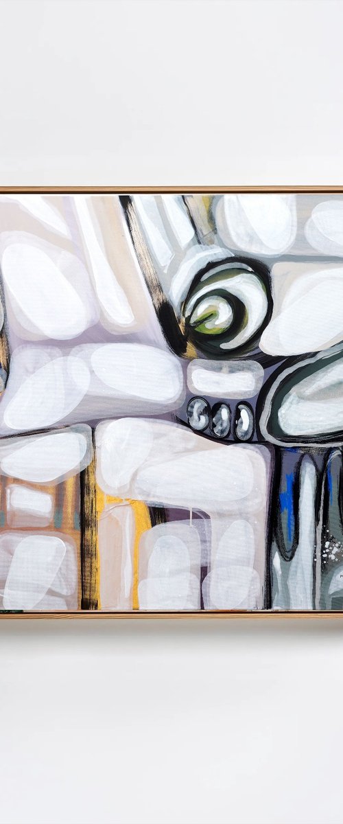 Modern Abstract- Where I disappear 02 by Poovi Art