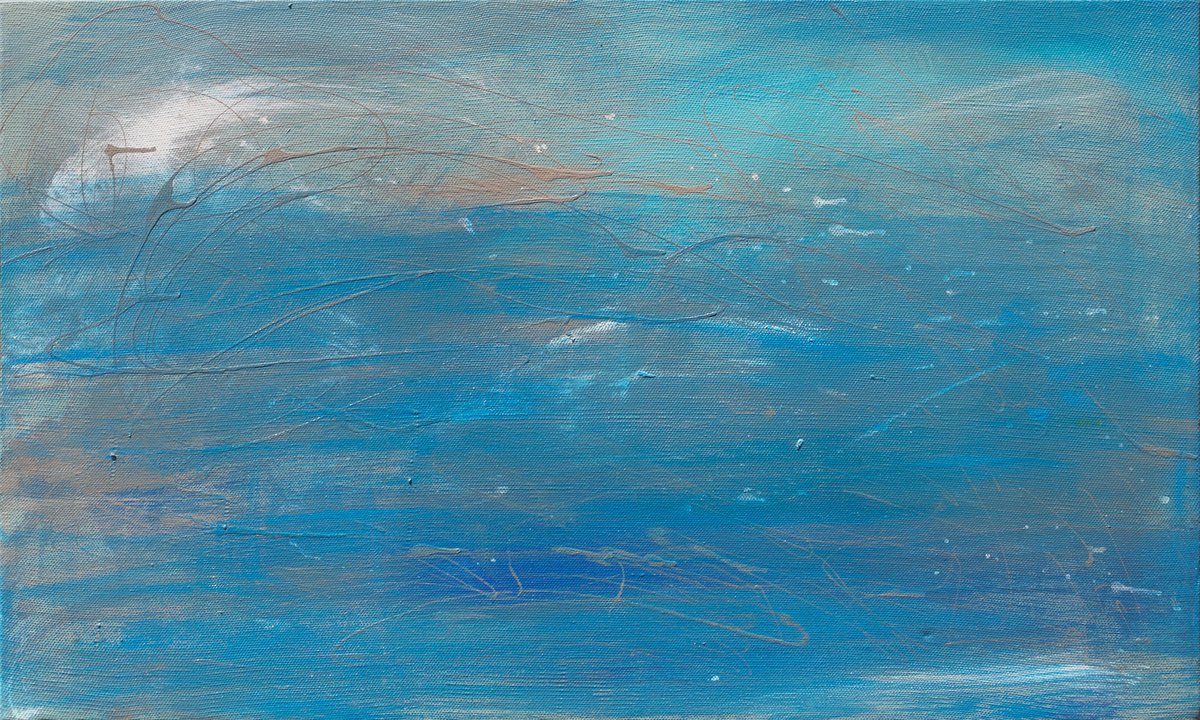 Abstract Oil Painting By Anatoliy Menkiv, 39 X 24, Windiness, Original Artwork