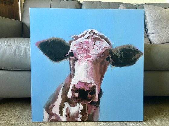 Pinky cow original painting