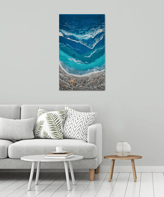 Dream - original turquoise seascape 3d artwork