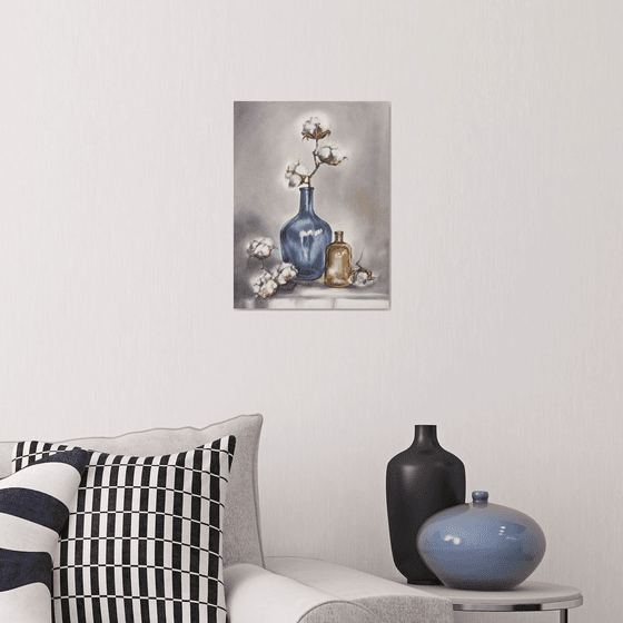 Still life with cotton