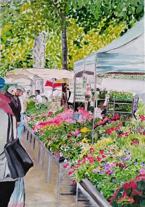 Flowers market - city - garden by Isabelle Lucas
