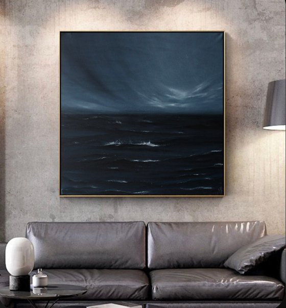 The Storm, 80x80 cm