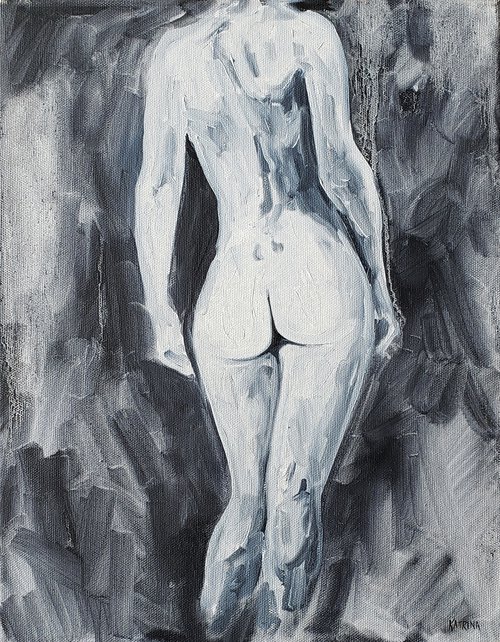 Grey - Nude - Female Figure by Katrina Case