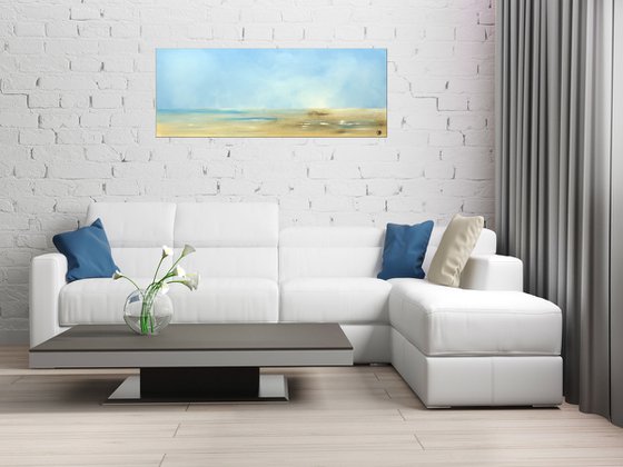 Longing- Abstract- Painting- Acrylic Canvas Art - Wall Art - Large Painting - Blue Art - Modern Art