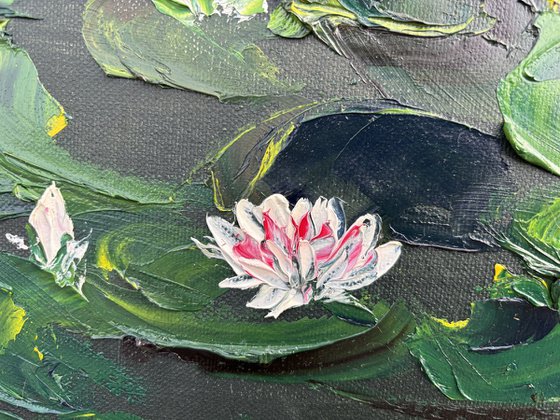 Waterlilies. Pleinair painting