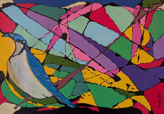 Bluebird-Abstract Art Painting