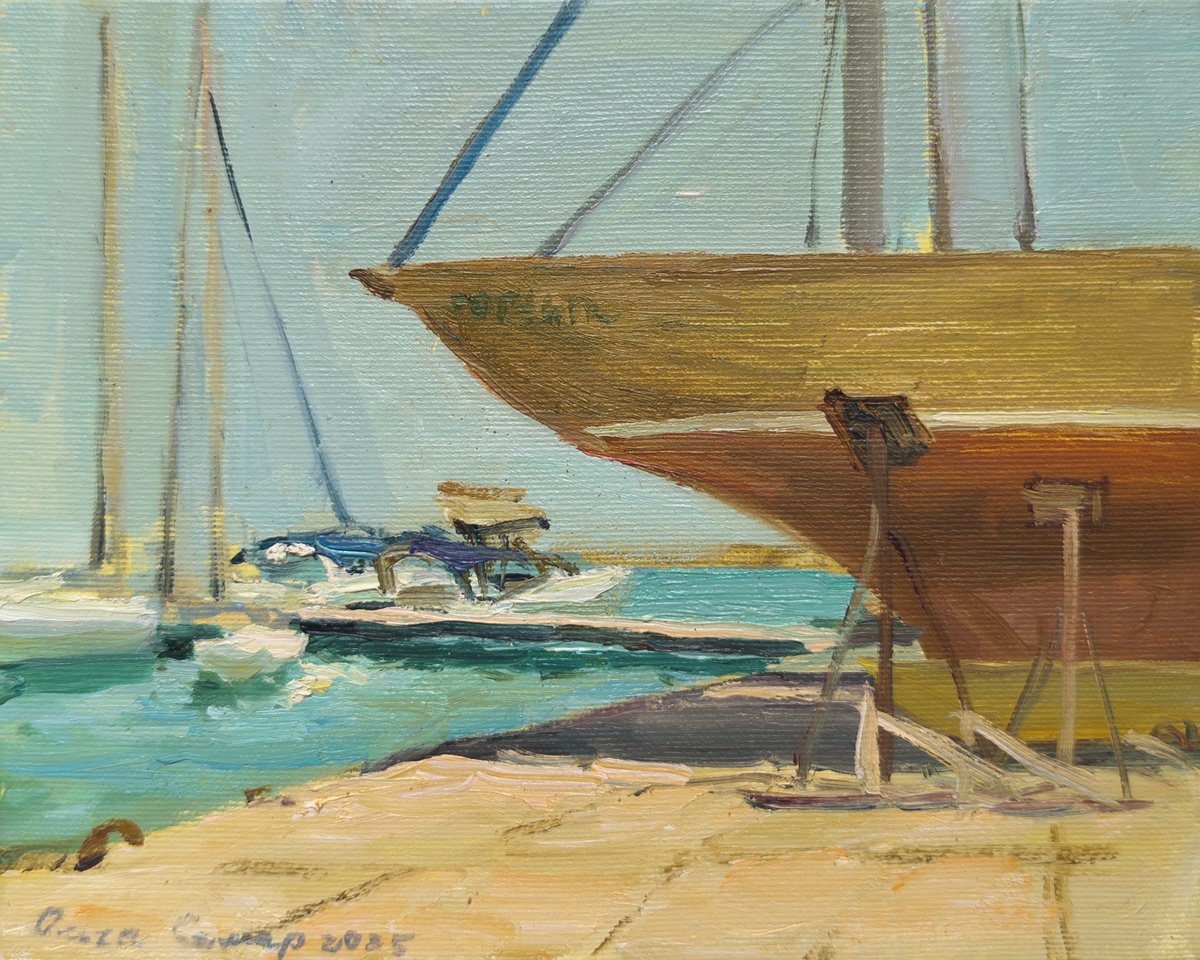 Impressionistic Landscape Oil Painting By Olga Samar, 10 X 8", Fortune, Original Artwork