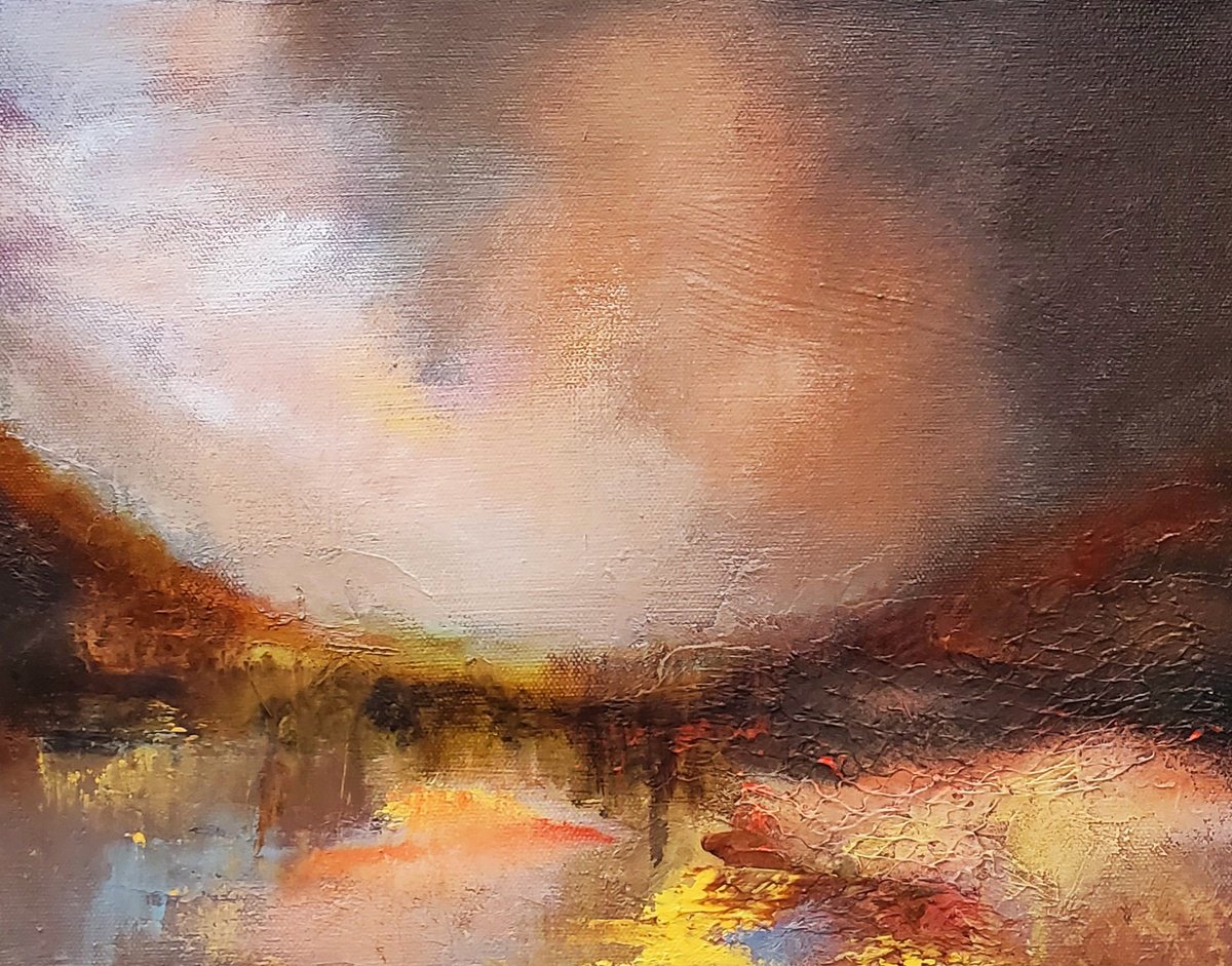 Impressionistic Landscape Acrylic Painting By Niyati Jiwani, 14 X 11", Silent Valley, Original Artwork