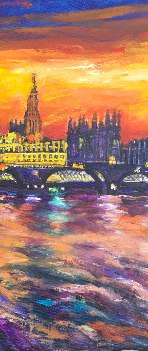 Houses of Parliament London skyline by Patricia Clements