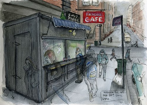 Soup Kiosk at Mercer and Prince St, SoHo, NYC by Peter Koval