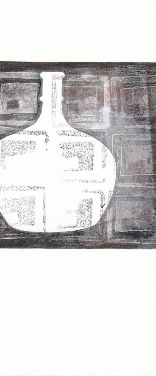 Monoprint - Still life no. 8 by Hilde Hoekstra