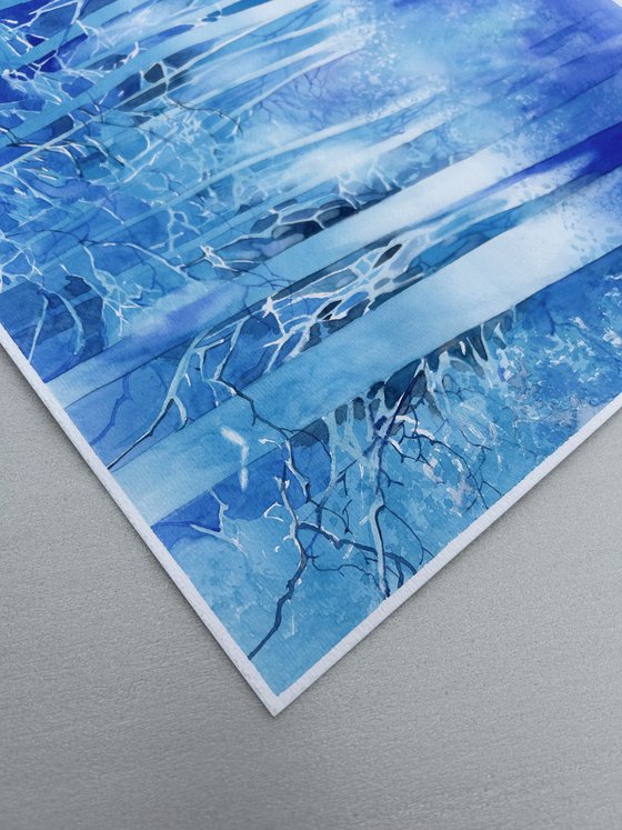 Winter Blue Forest