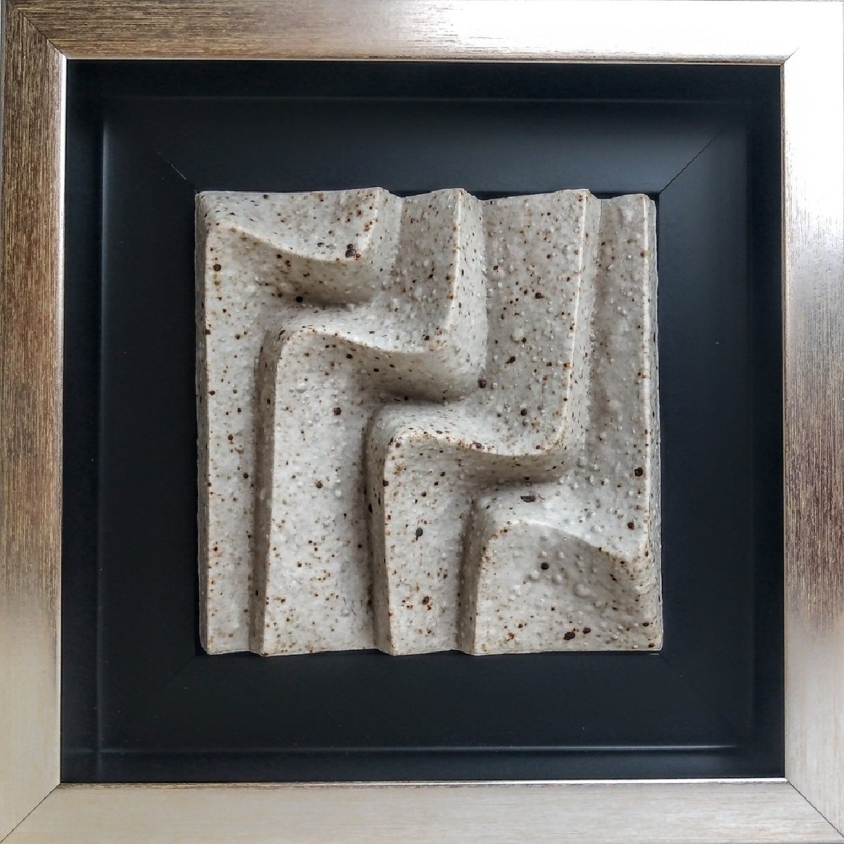 Landscape Relief By Rossitza Trendafilova, 9 X 9", "White Waves", Original Artwork