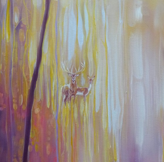 Something Changes- a sussex autumn landscape with deer